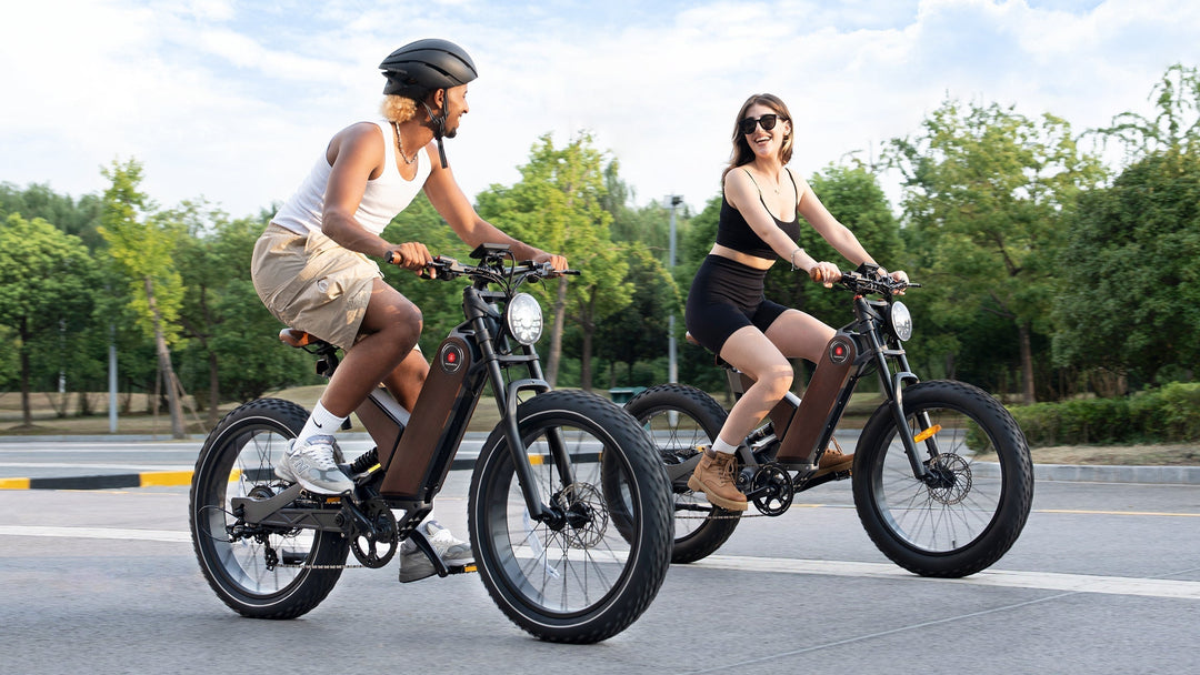 A MARSANT'S X e-bike on a scenic road, showcasing the future of transportation.