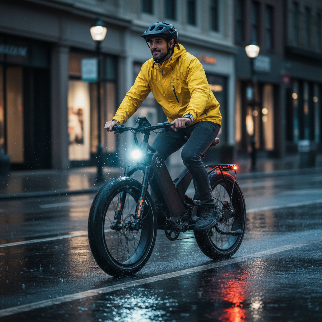 Safe Commuting on a 28 mph E-Bike in Wet Conditions