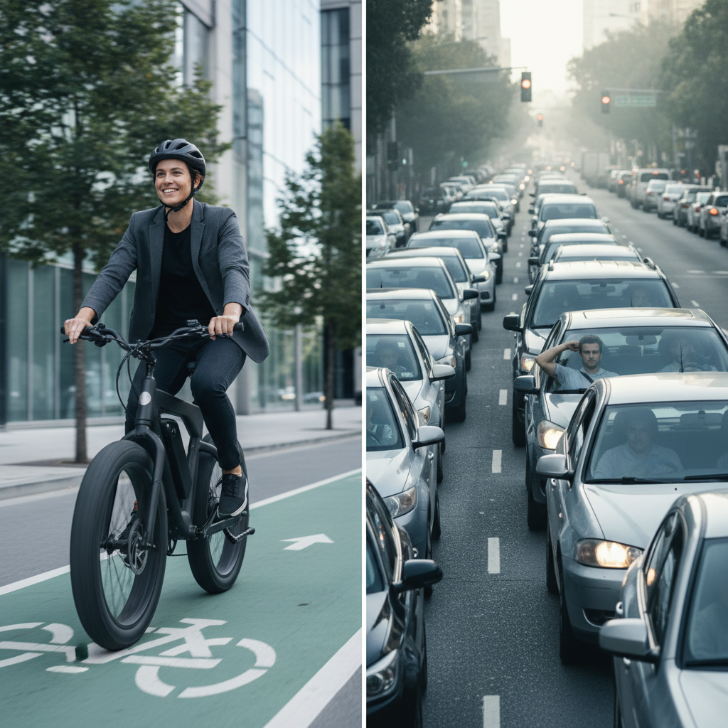 Door-to-Door Speed: E-Bike vs. Car in Urban Traffic
