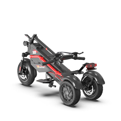 A modern Marsant's x electric scooter with red and black design.