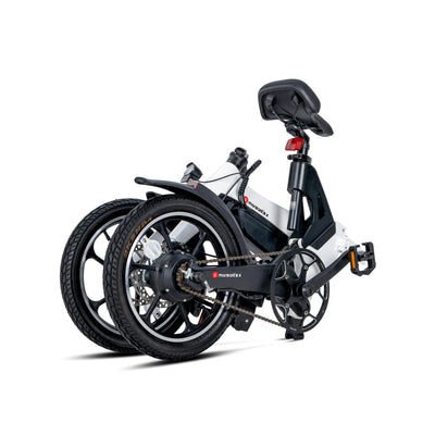 Folded Marsant's x 16-inch electric bike, easy to carry.