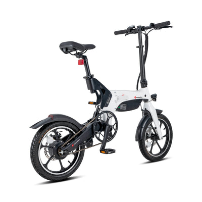White 16-inch folding electric commuter bike-Marsant's x.