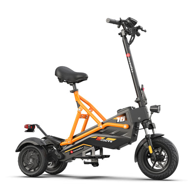 Marsant's x three-wheel electric scooter with easy fold design