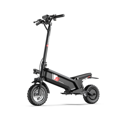 Marsant's x black electric scooter with off-road tires and seat off road electric scooter for adults