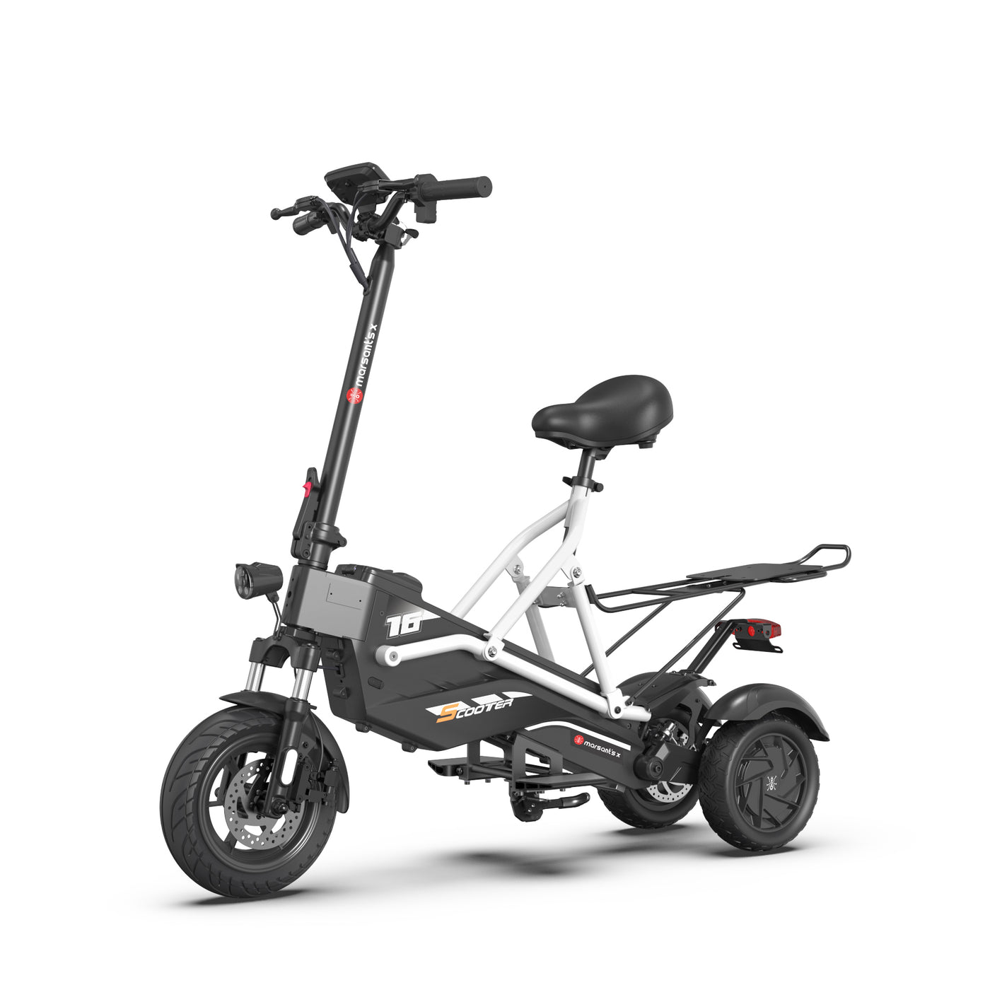 Marsant's x 3-wheel electric scooter with easy fold design