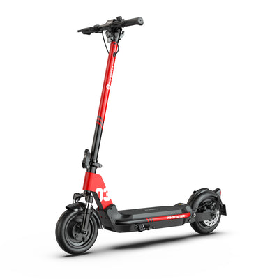 Red and Black 500W City Folding Electric Scooter.