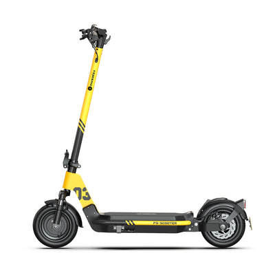 Marsant's x P3 Electric Scooter in yellow, compact and foldable for city commute.