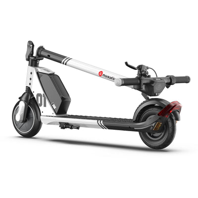 White Marsant's x 8-inch electric kick scooter, foldable design.