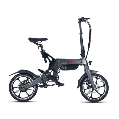 Gray 16-inch folding electric commuter bike by Marsant's x .