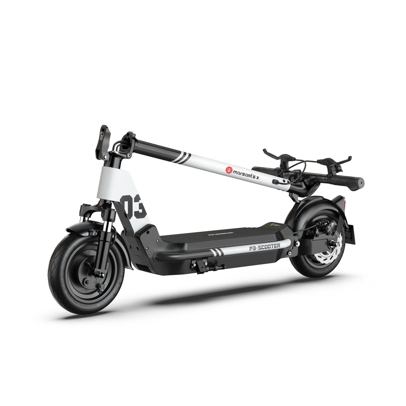 Marsant's x P3 Folding Electric Scooter - Easy fold, easy carry.