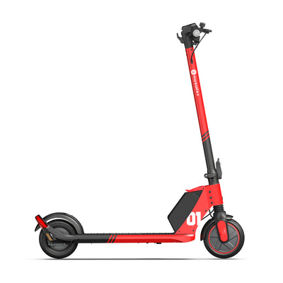 Red Marsant's x electric kick scooter for adults. Lightweight, foldable design.