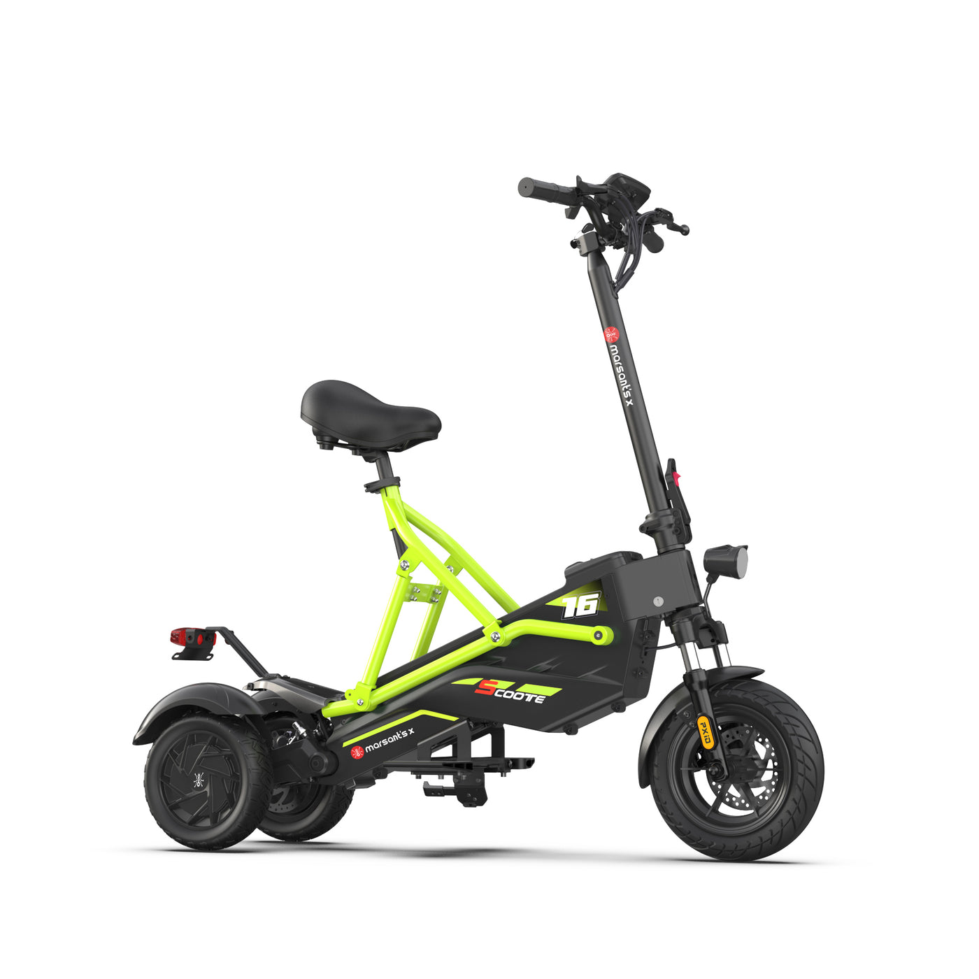 Marsant's x three-wheel electric scooter with seat for adults
